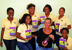 Gastles Rosee Bentana aan leerlingen van het MBO op Bonaire